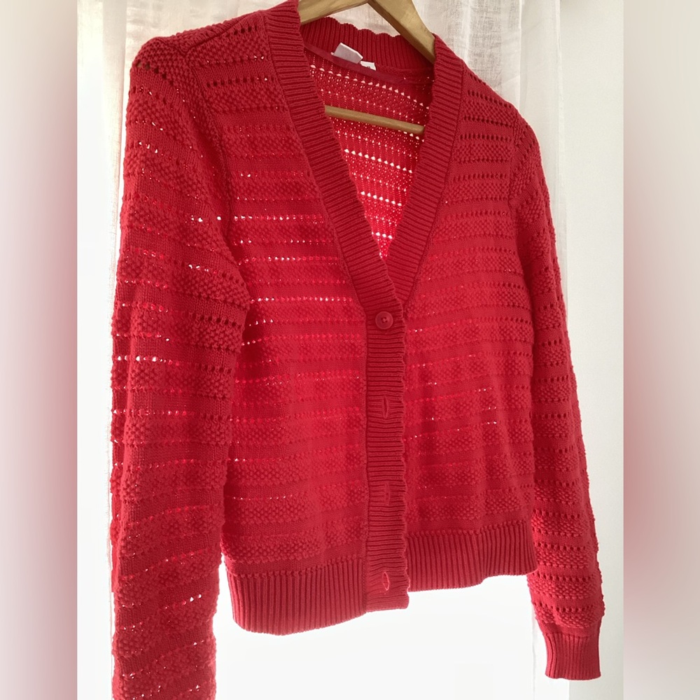 GAP Red Women's Cardigan - Picture 2 of 4